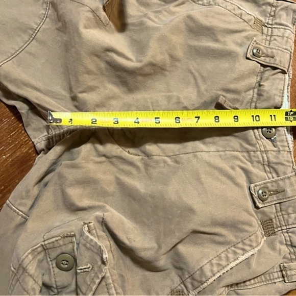 Vintage Abercrombie Fitch Y2K Pants Khaki Tan Cargo Military Skater Baggy Sz 14 - Picture 14 of 14